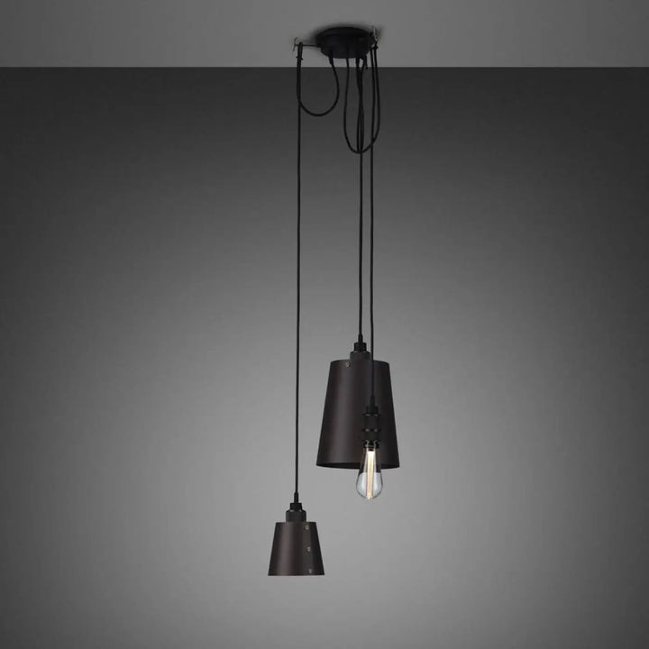 Suspension Hooked 3.0 à abat-jour graphite, finition bronze fumé #couleur_gris