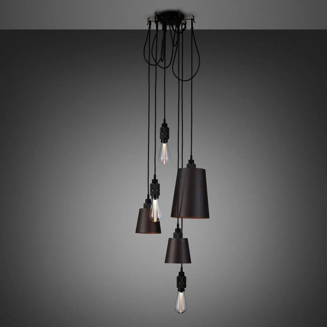 Suspension Hooked 6.0 à abat-jour graphite, finition bronze fumé #couleur_gris