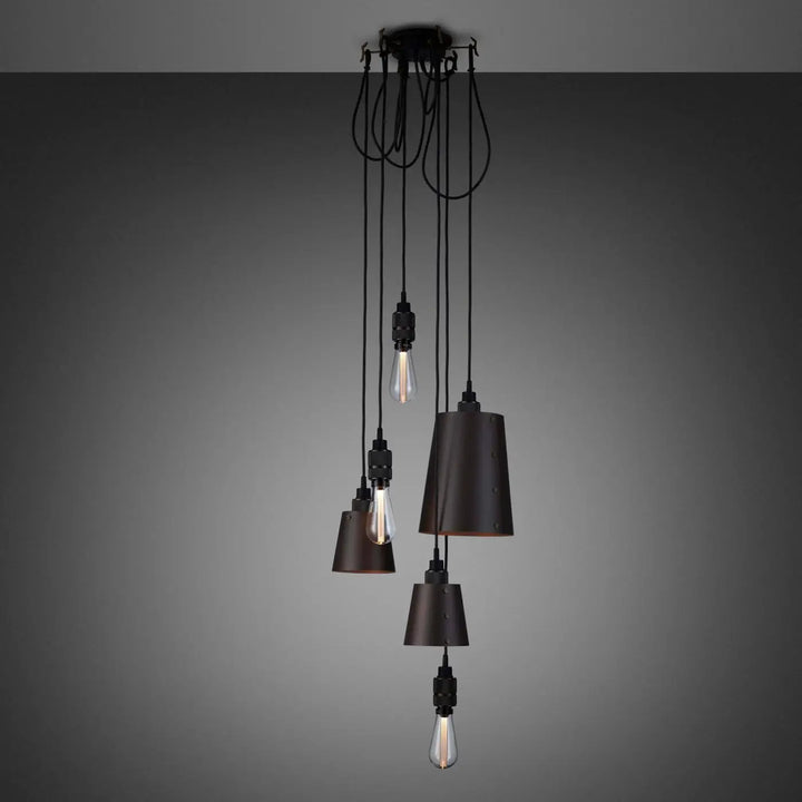 Suspension Hooked 6.0 à abat-jour graphite, finition bronze fumé, câble de 2,6 m #couleur_gris