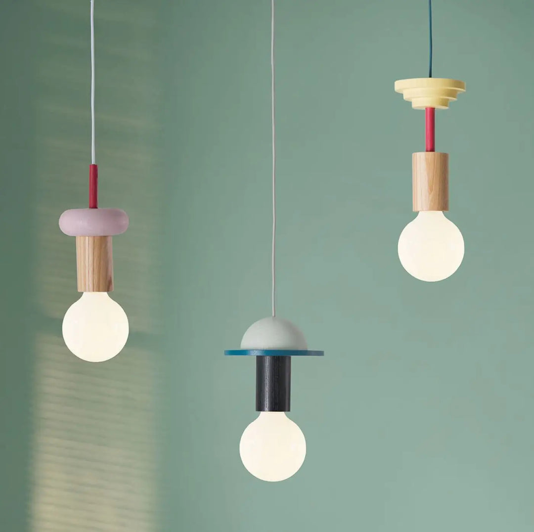 Suspension luminaire Junit Drop en bois