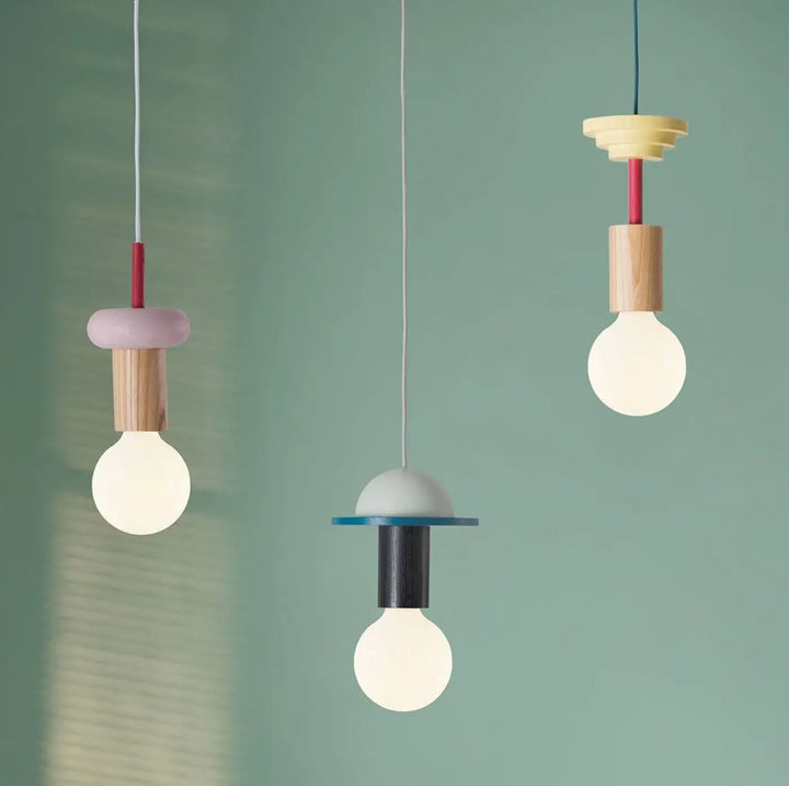 Suspension luminaire Junit Drop en bois