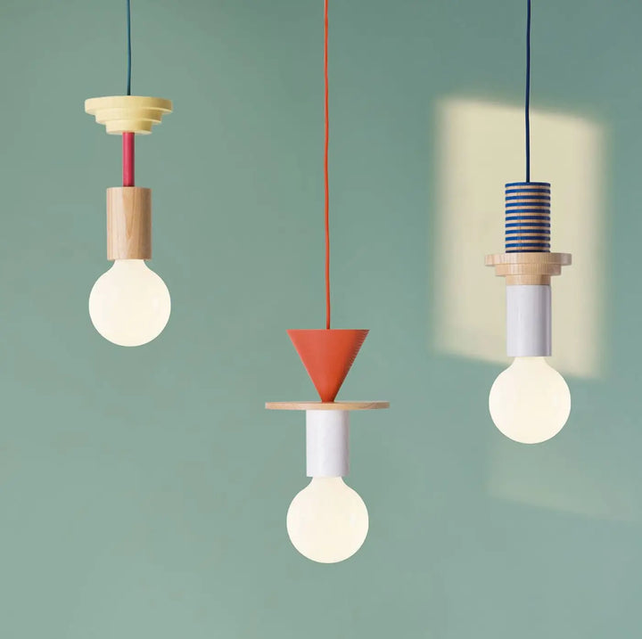Suspension Junit Record de Schneid Studio en bois tourné