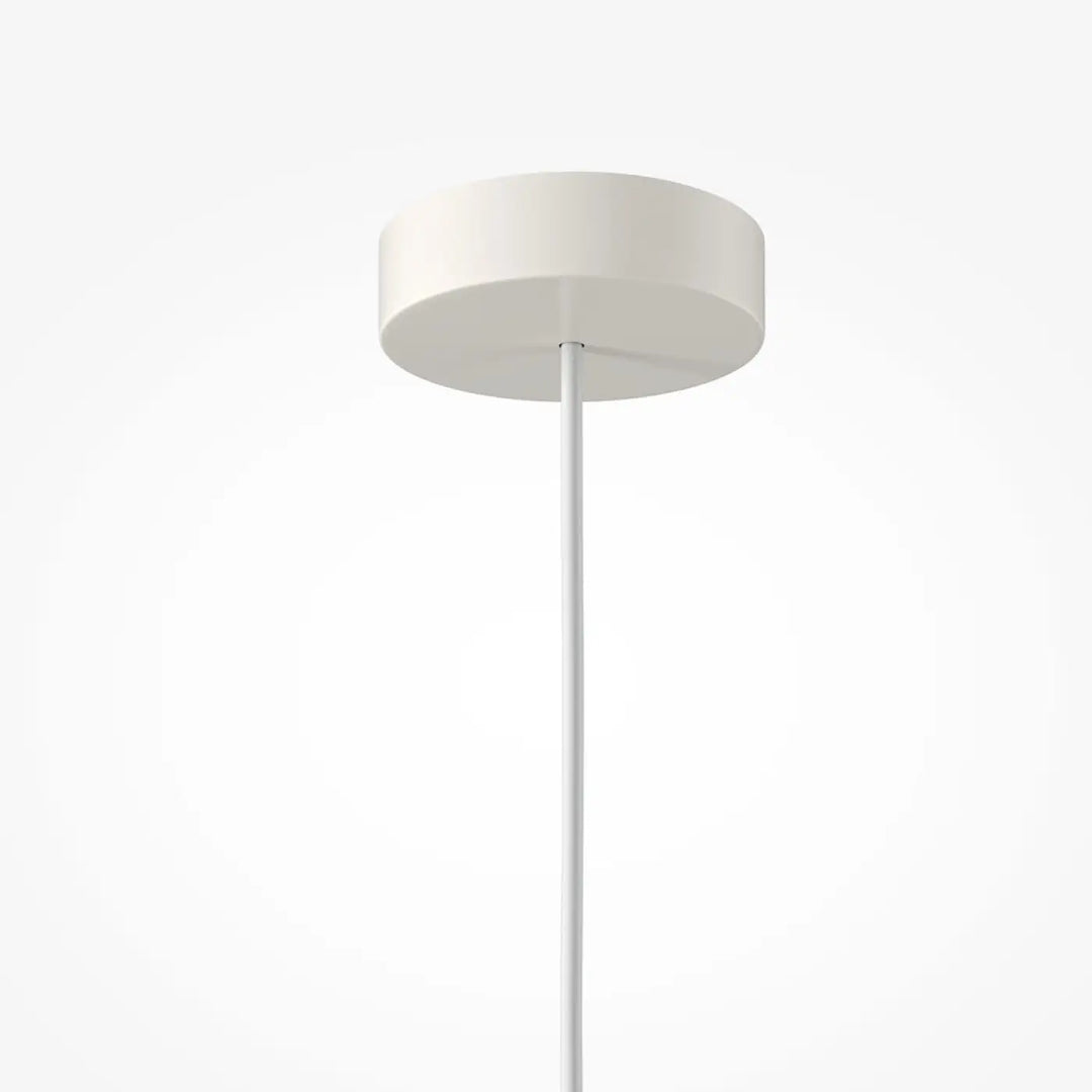 Suspension kyoto cylindre blanche avec lumière douce et design minimaliste à finition lisse pour éclairage intérieur
