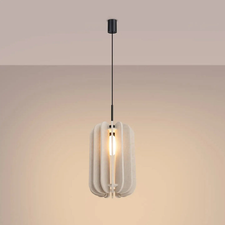 Suspension beige/noir allumée