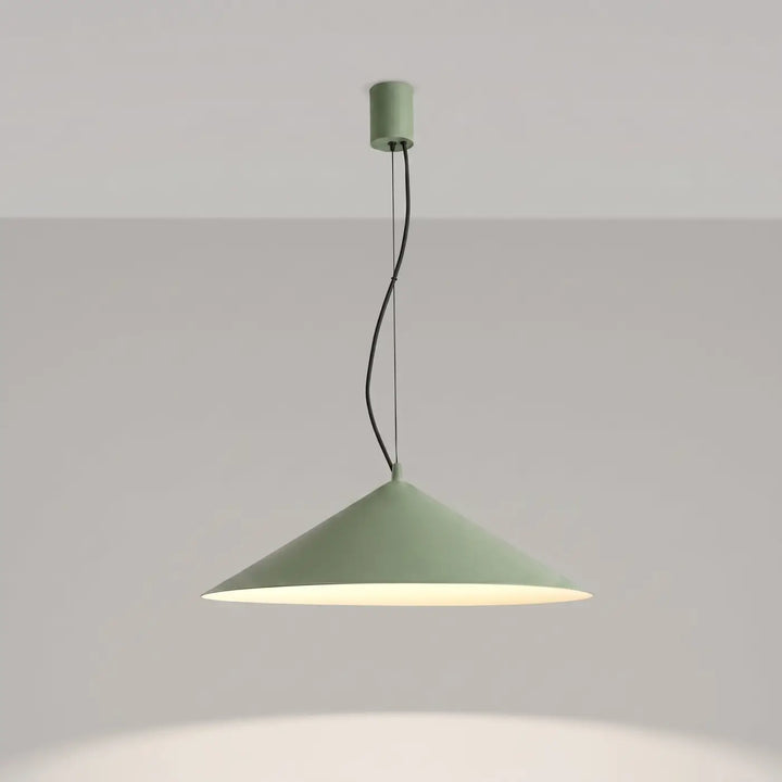 Suspension FINT vert olive allumée, suspendue