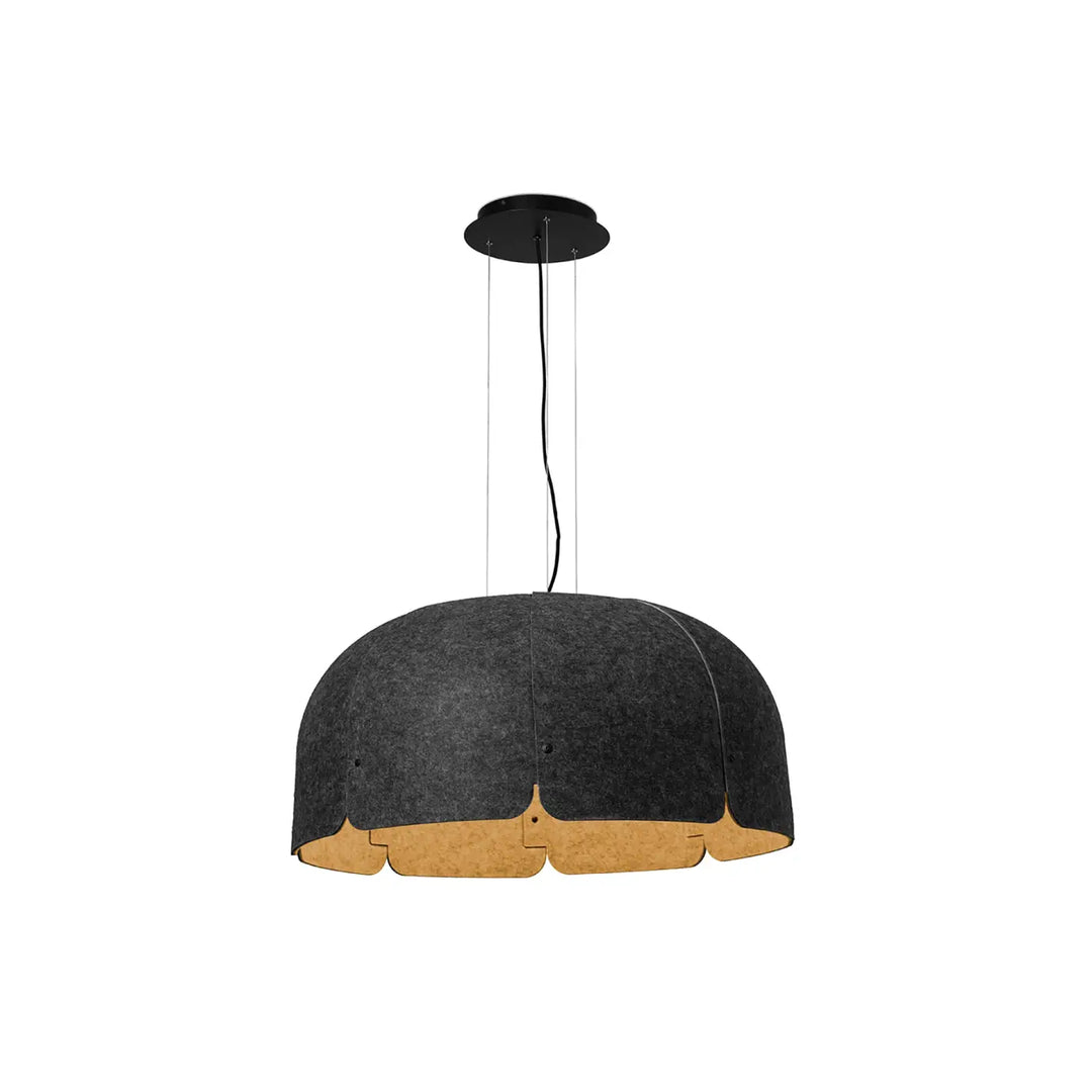 Suspension Mute marron et gris foncé 4000 K de Faro Barcelona