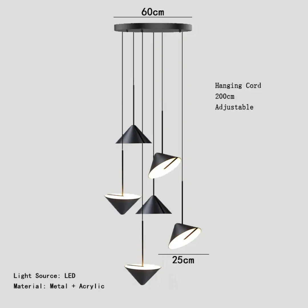 Suspension led acrylique moderne éclairage style design