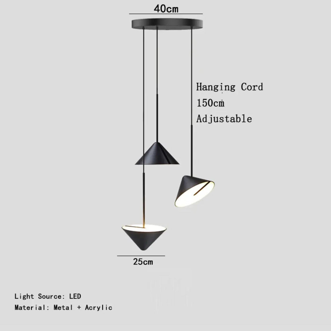 Suspension led acrylique moderne éclairage style design