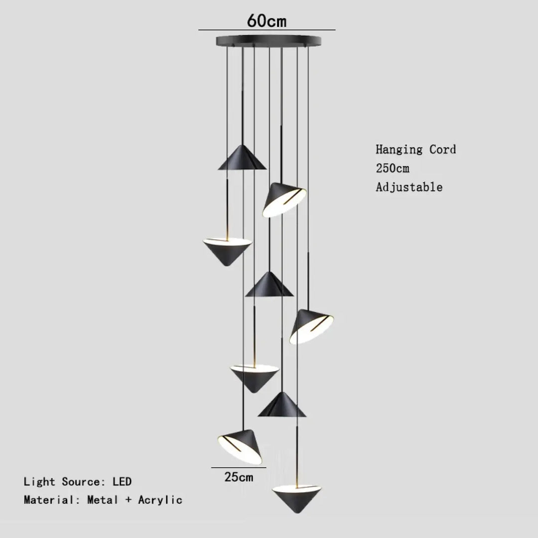 Suspension led acrylique moderne éclairage style design