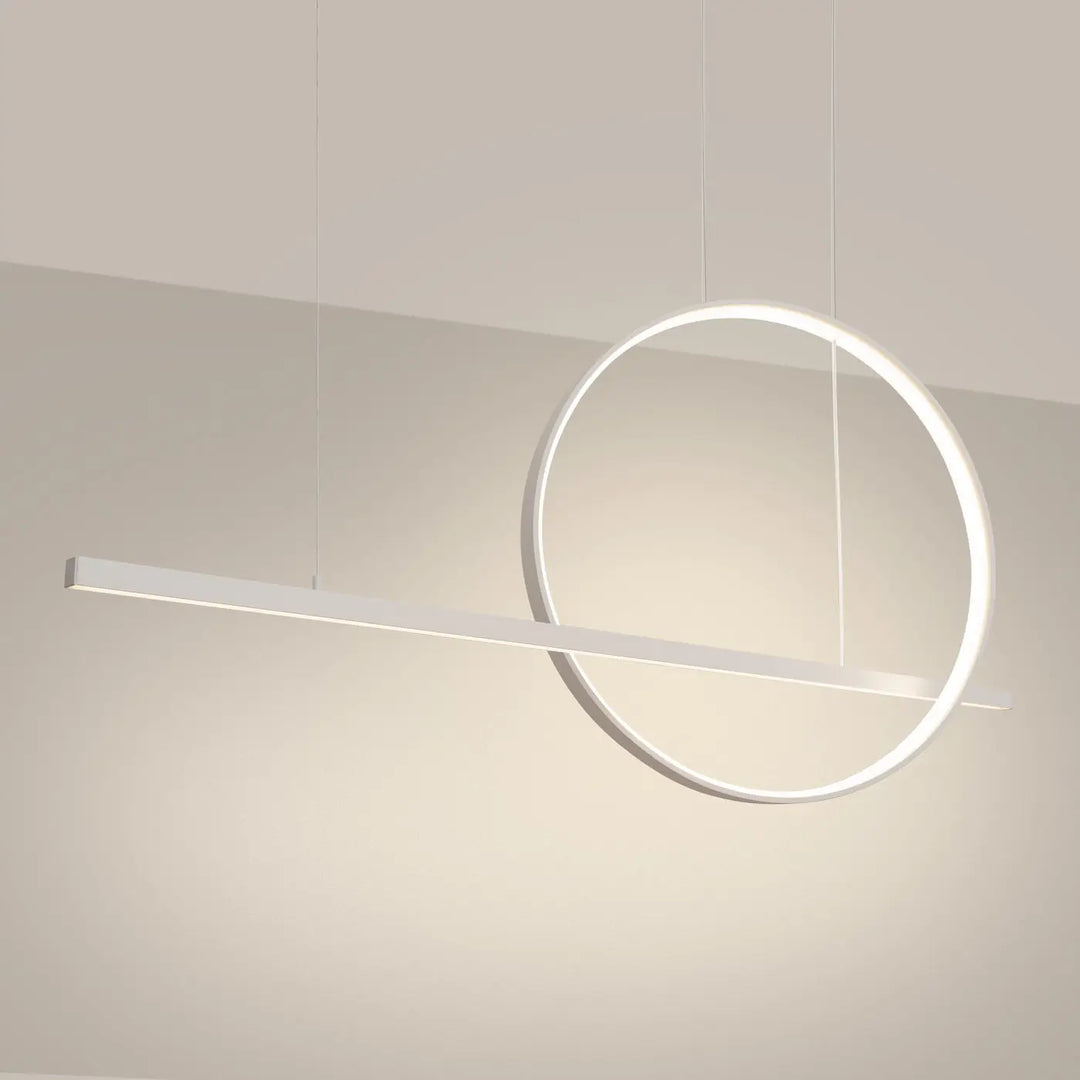Suspension GLAD blanc allumée