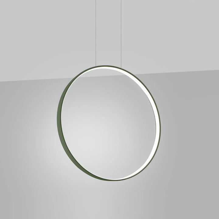 Suspension anneau RIO vert olive allumée, suspendue