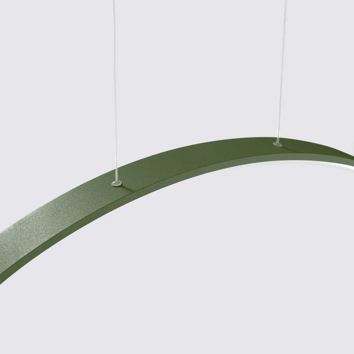Suspension anneau RIO vert olive éteinte, vue en perspective