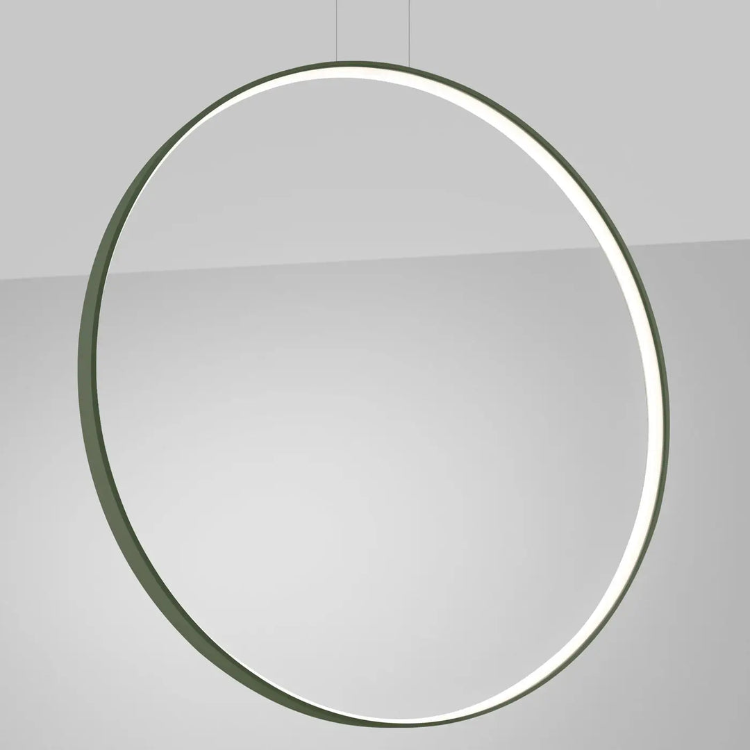 Suspension anneau RIO vert olive allumée, suspendue