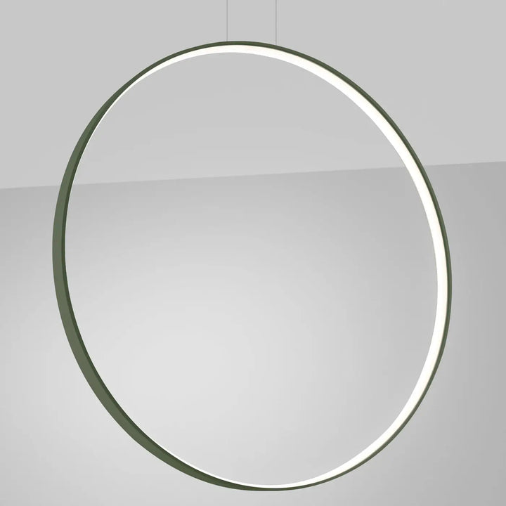 Suspension anneau RIO vert olive allumée, suspendue