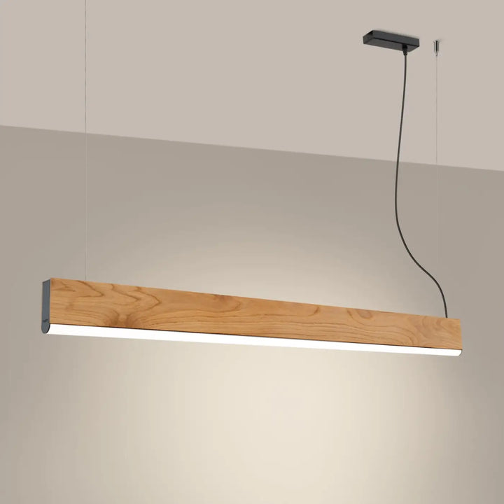 Suspension LYKKE chêne allumée, suspendue