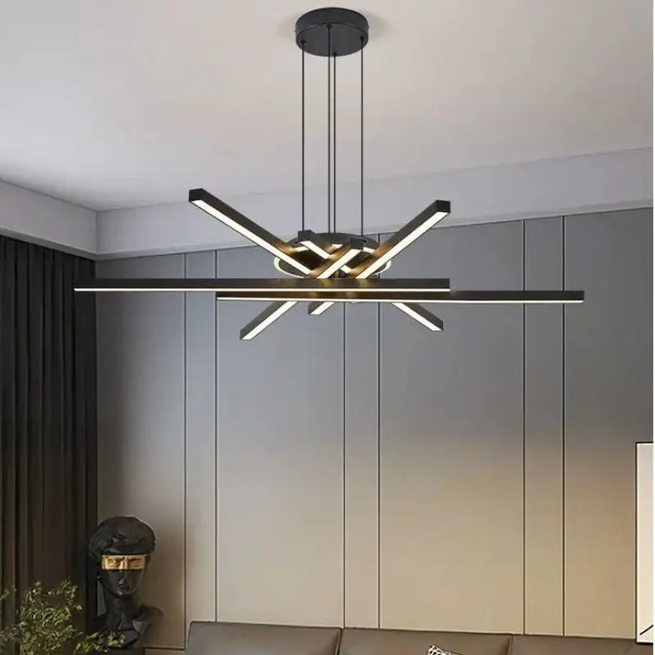 Suspension led croisée design minimaliste et élégante