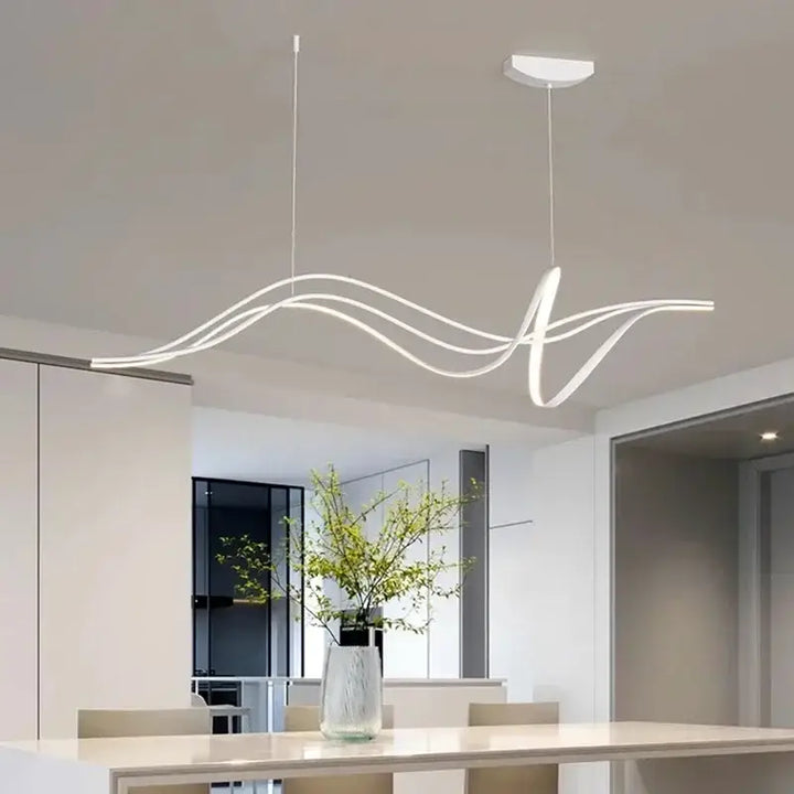 Suspension LED design à forme ondulée moderne et élégant

