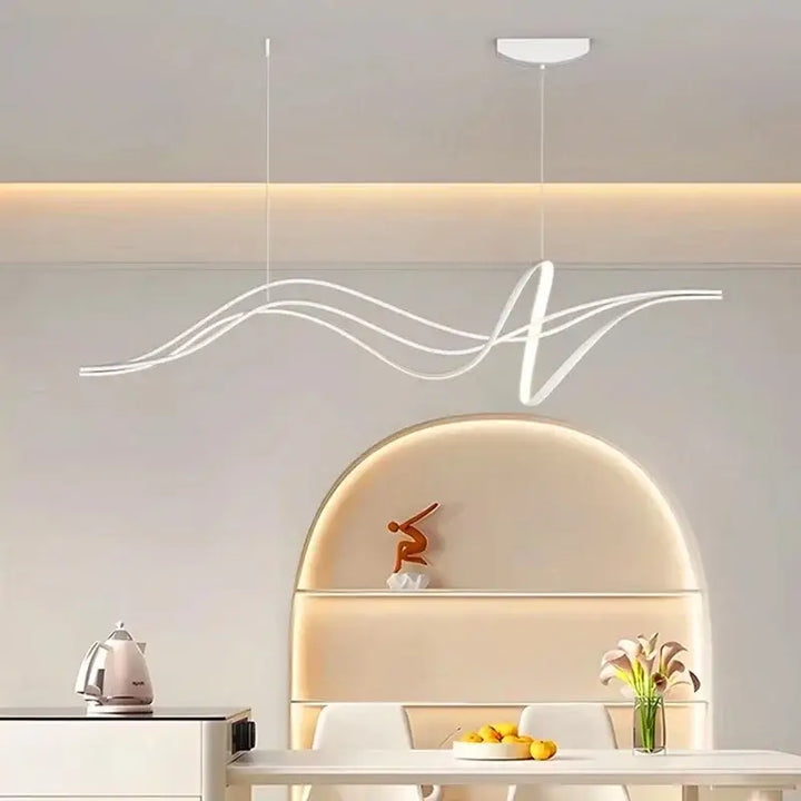 Suspension LED design à forme ondulée moderne et élégant

