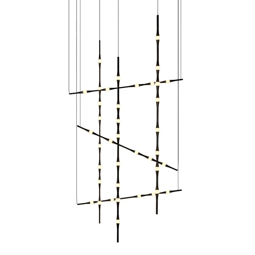 Détail des gouttes opales de la suspension Dew noire