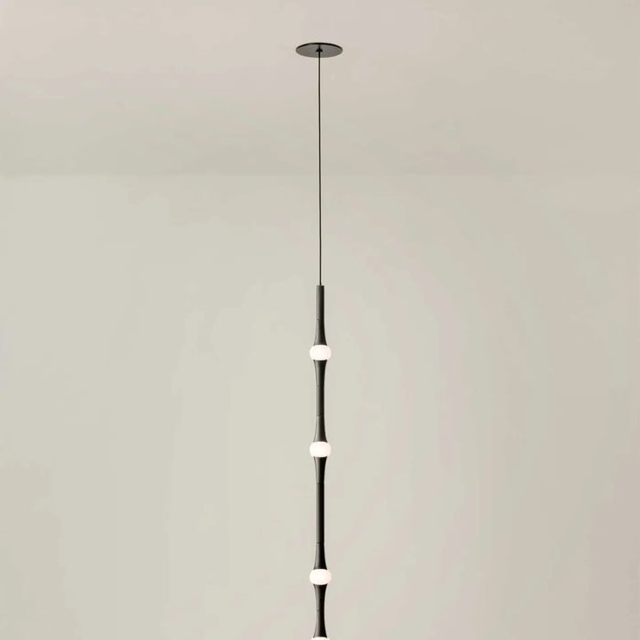 Suspension Dew LED en aluminium noir