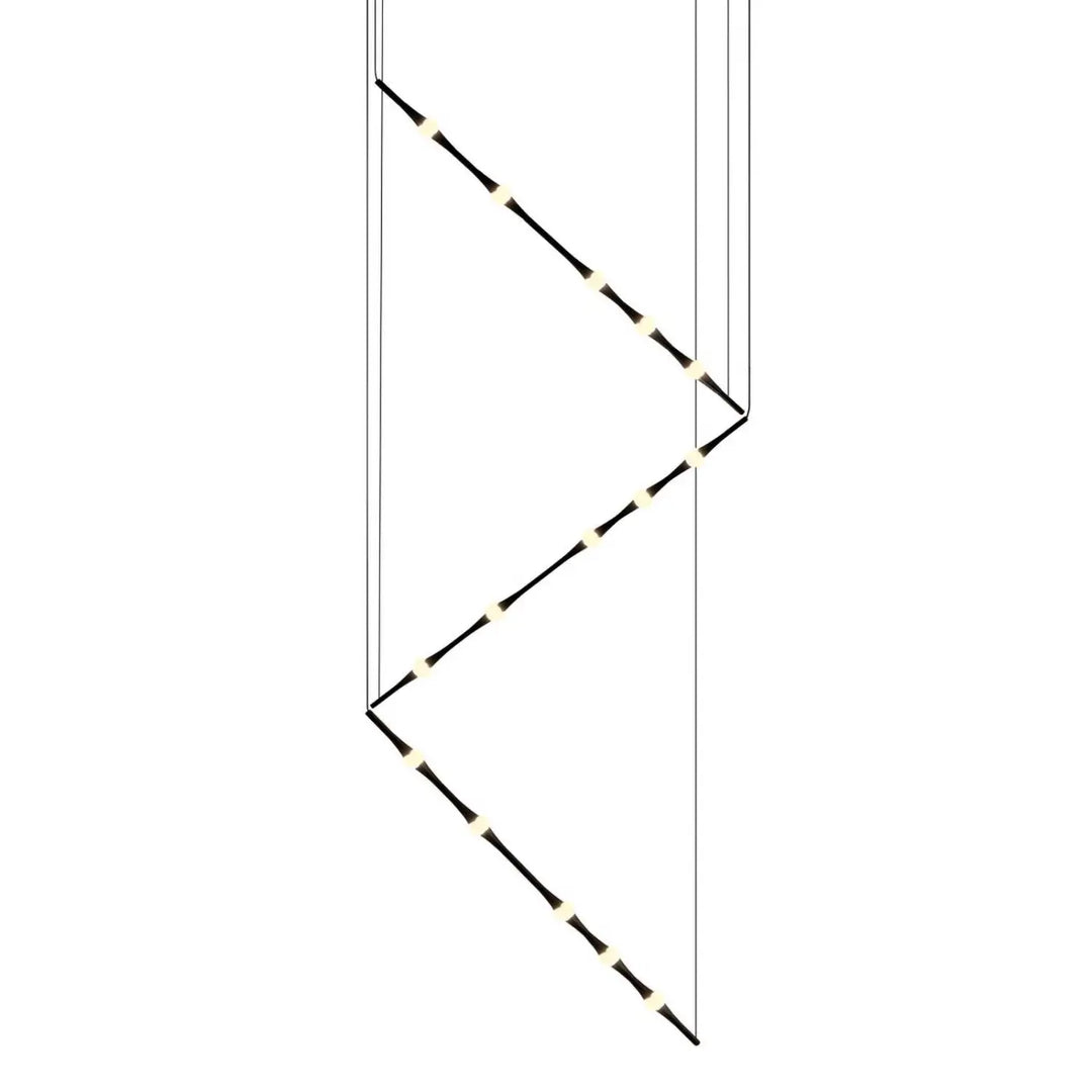 Détail de la suspension Dew en aluminium noir