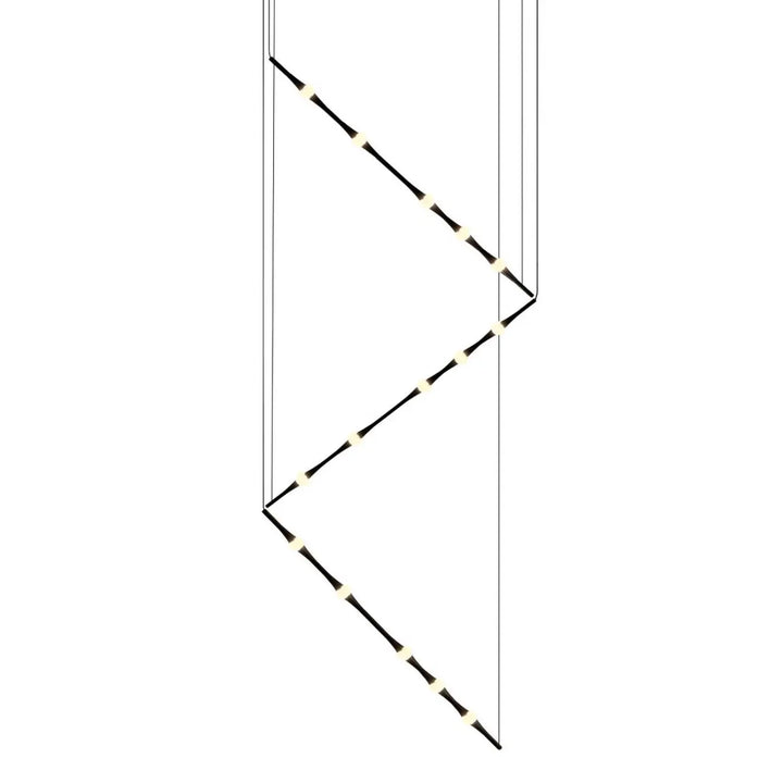 Détail de la suspension Dew en aluminium noir
