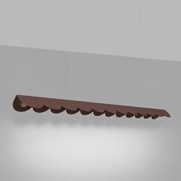 Suspension BISCUIT marron allumée, suspendue