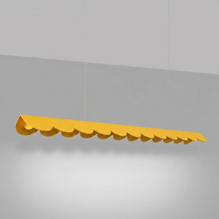Suspension BISCUIT jaune allumée, suspendue