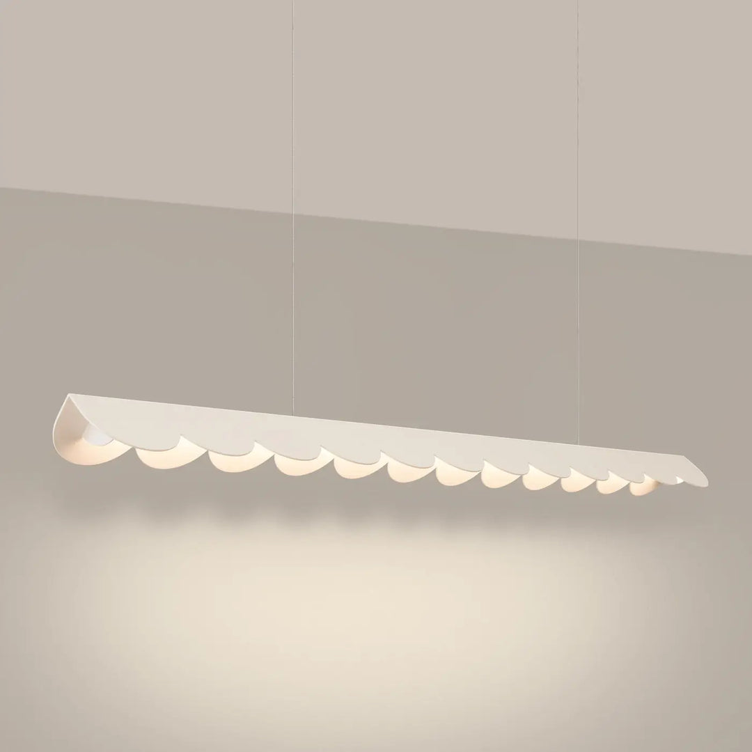 Suspension BISCUIT beige allumée, suspendue