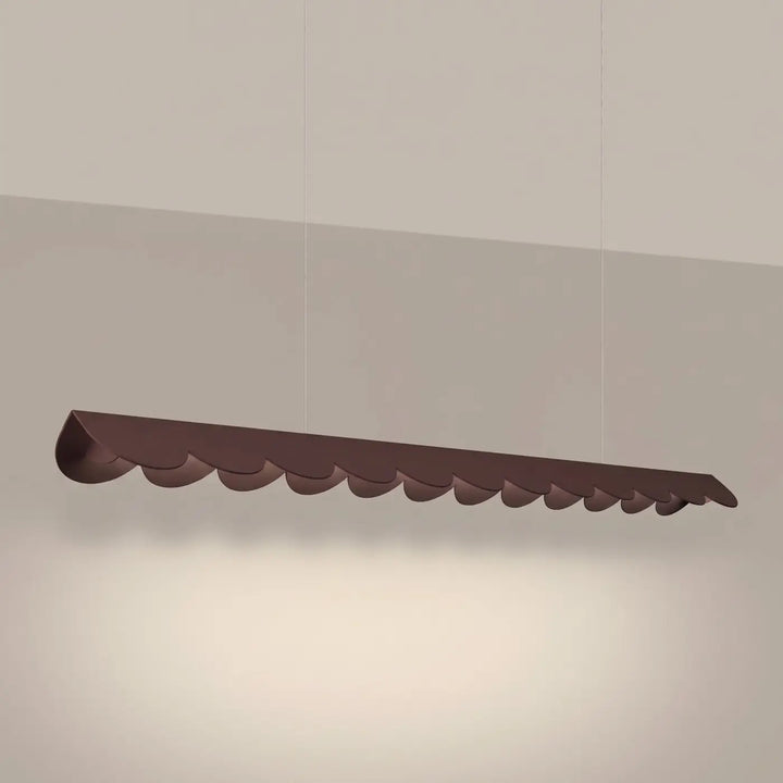 Suspension BISCUIT marron allumée, suspendue