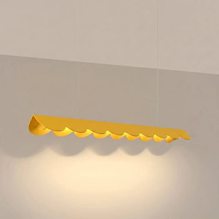 Suspension BISCUIT jaune allumée, suspendue