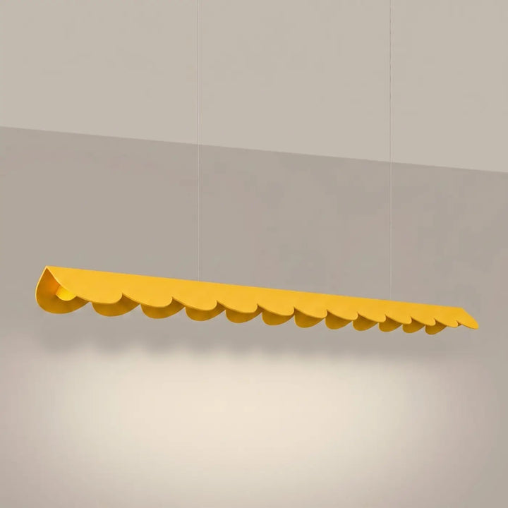 Suspension BISCUIT jaune allumée, suspendue