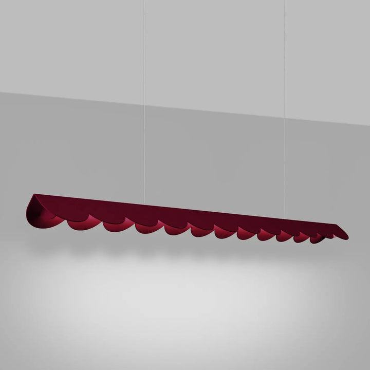Suspension BISCUIT bordeaux allumée, suspendue