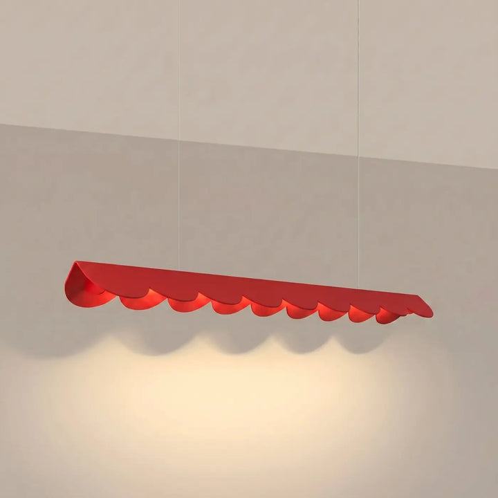 Suspension BISCUIT rouge allumée, suspendue