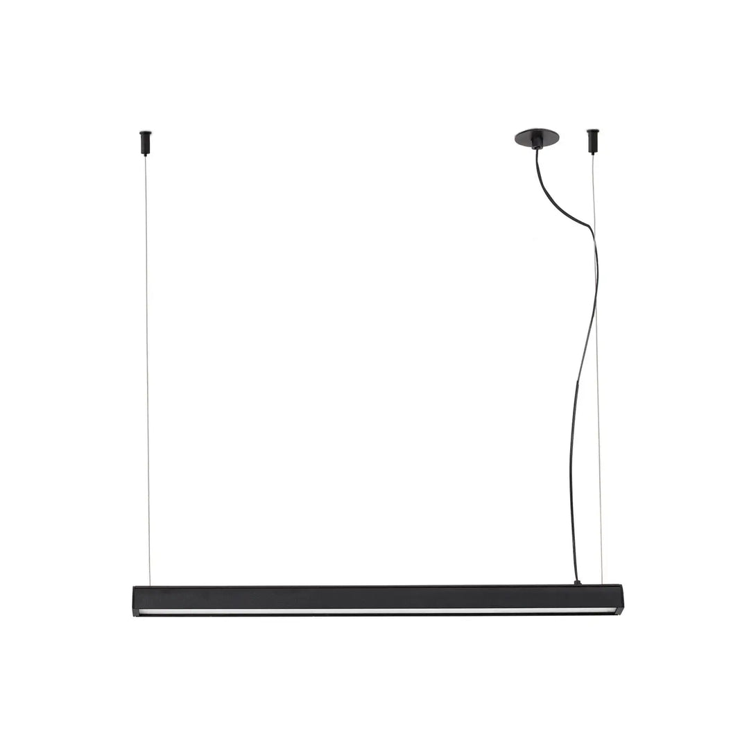 Suspension LED Vico 60 cm noire, rosace encastrable, de Faro Barcelona