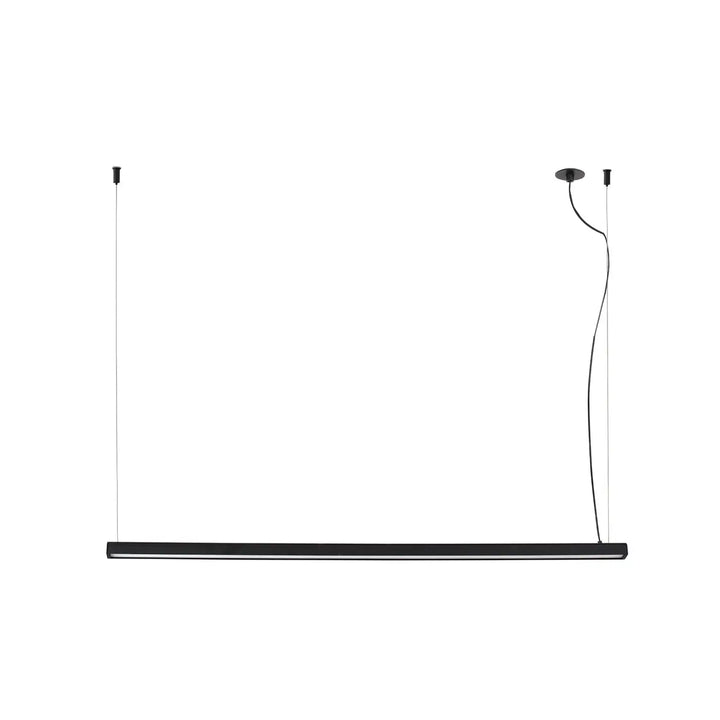 Suspension LED Vico 115 cm noire, rosace encastrable, de Faro Barcelona
