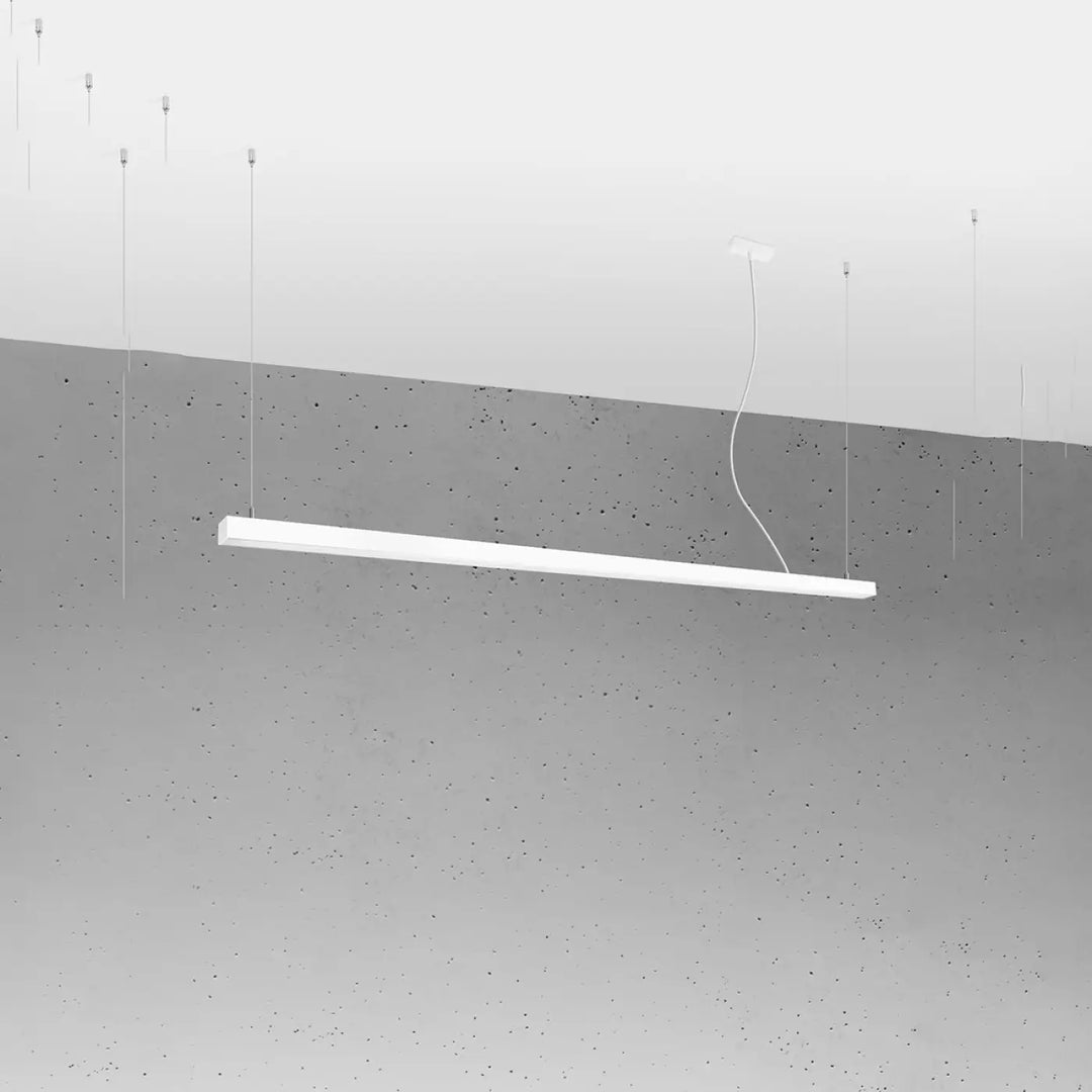 Suspension linéaire PINNE blanc éteinte, suspendue