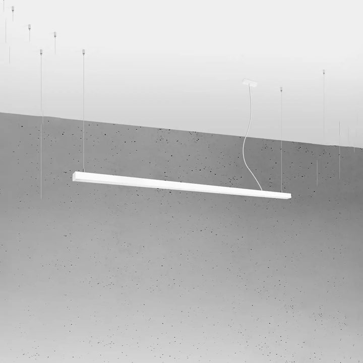 Suspension linéaire PINNE blanc éteinte, suspendue
