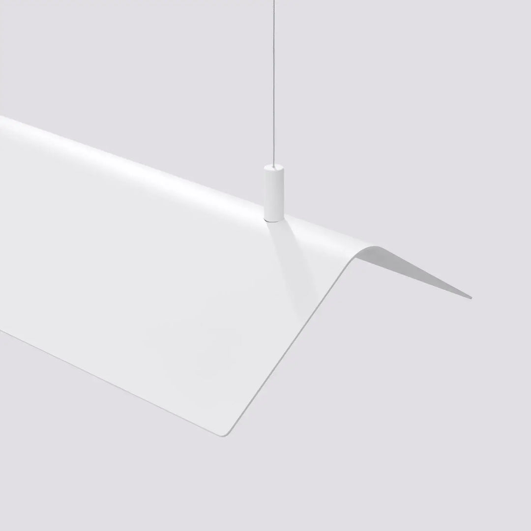 Suspension ELVA blanc éteinte, détail du pli
