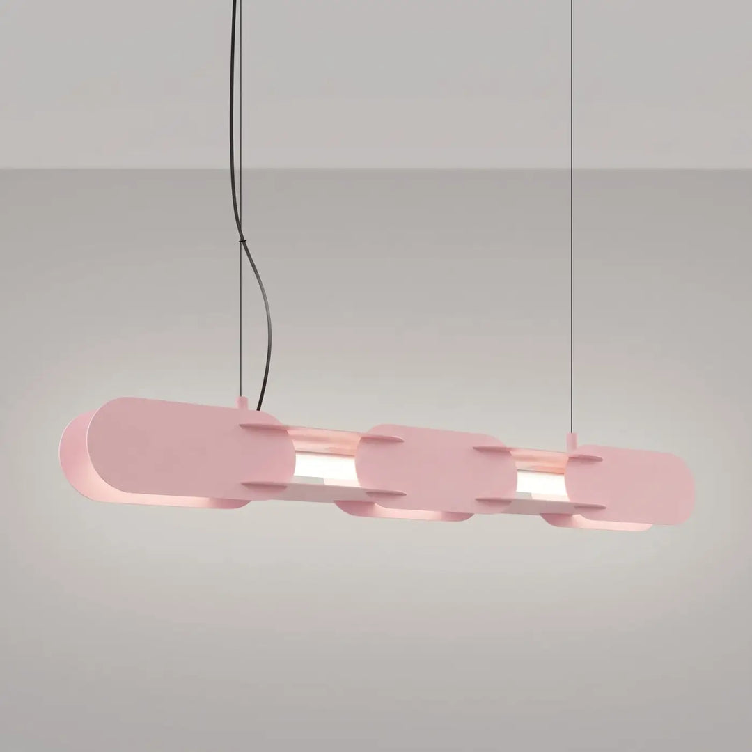 Suspension CHAIN rose allumée, suspendue