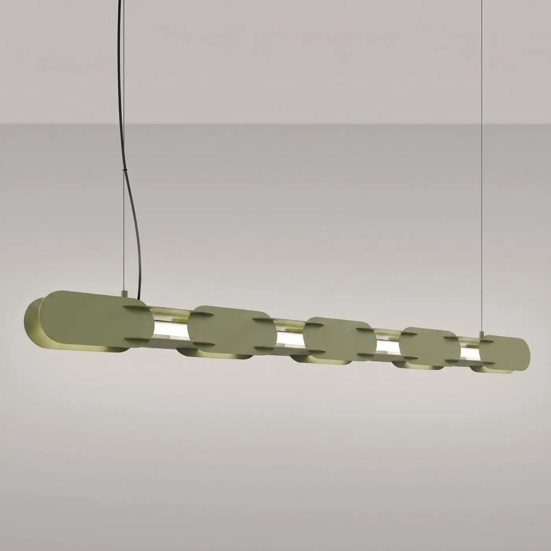 Suspension CHAIN vert olive allumée, suspendue