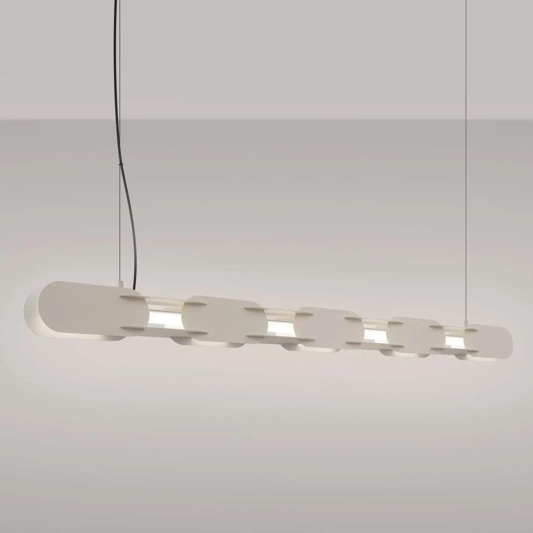 Suspension CHAIN beige allumée, suspendue