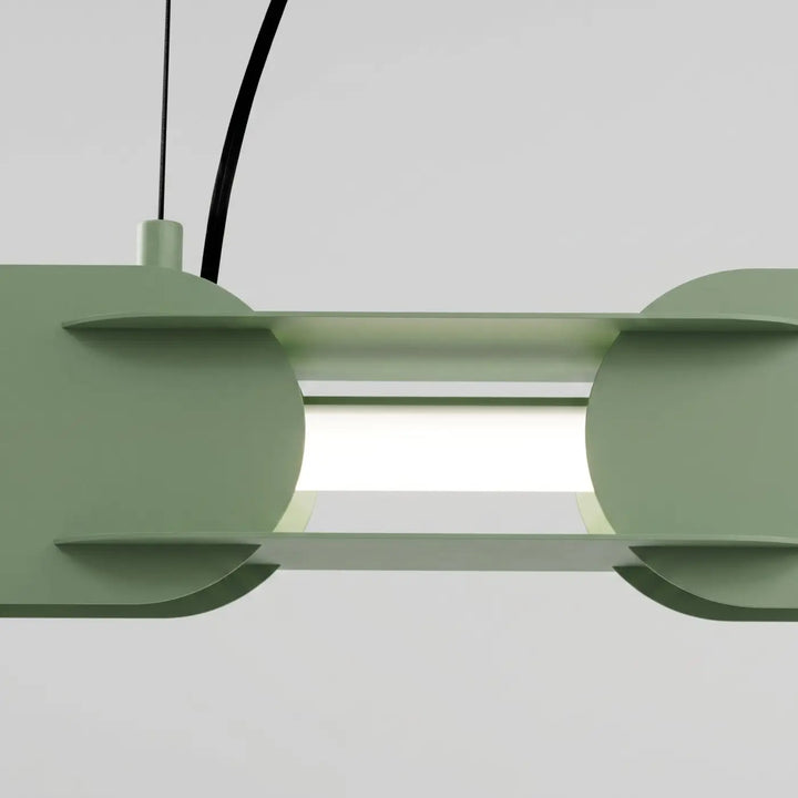 Suspension CHAIN sauge allumée, détail entre deux maillons