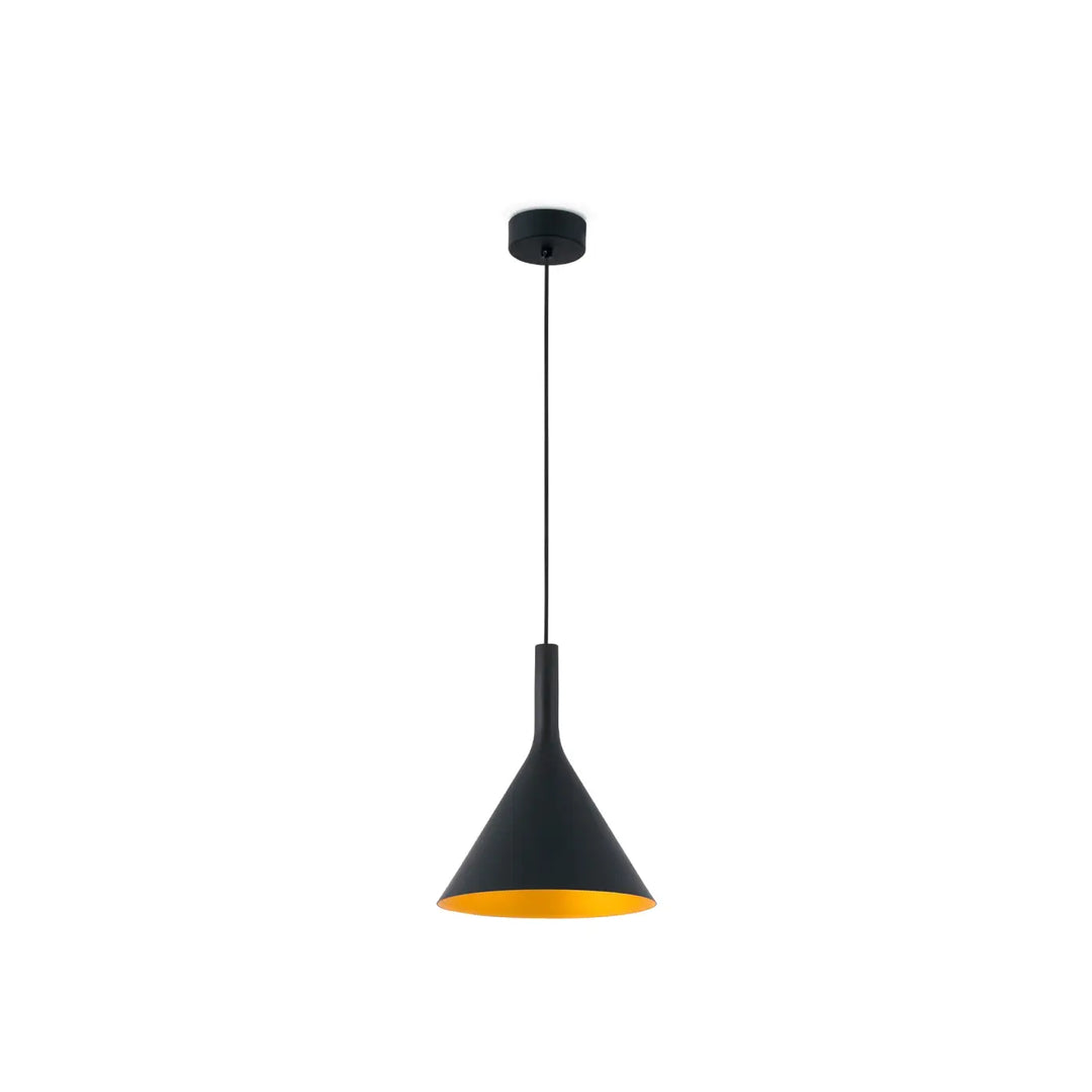 Suspension LED Pam 25 cm noir et or de Faro Barcelona
