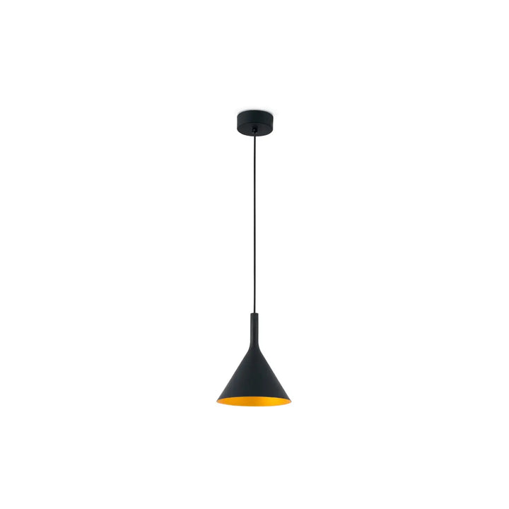 Suspension LED Pam 16,5 cm noir et or de Faro Barcelona