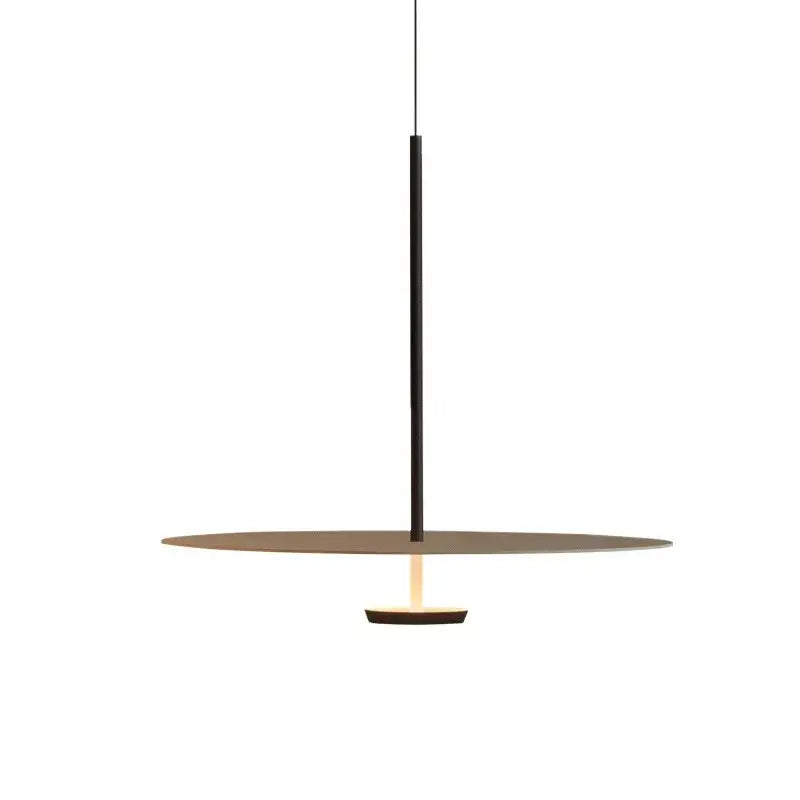 Suspension led minimaliste design disque moderne noir pureté
