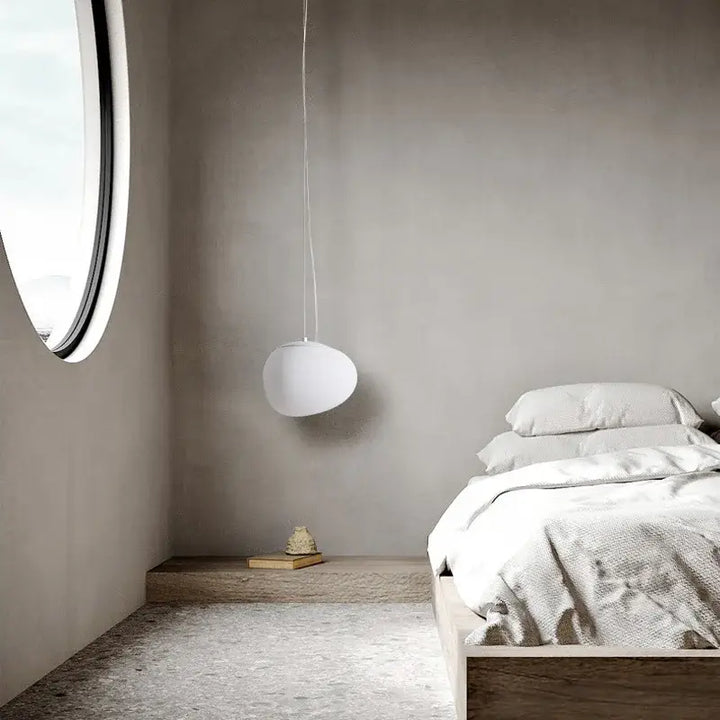 Suspension led blanche douce et raffinée style élégant