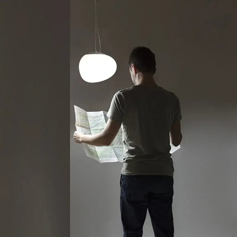 Suspension led blanche douce et raffinée style élégant