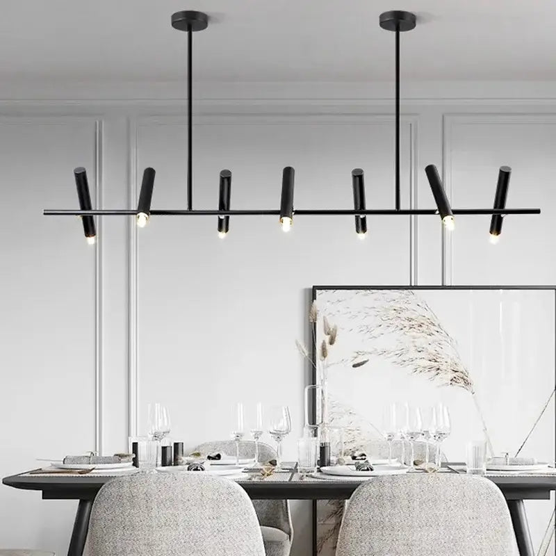 Suspension led noire design minimaliste et élégante