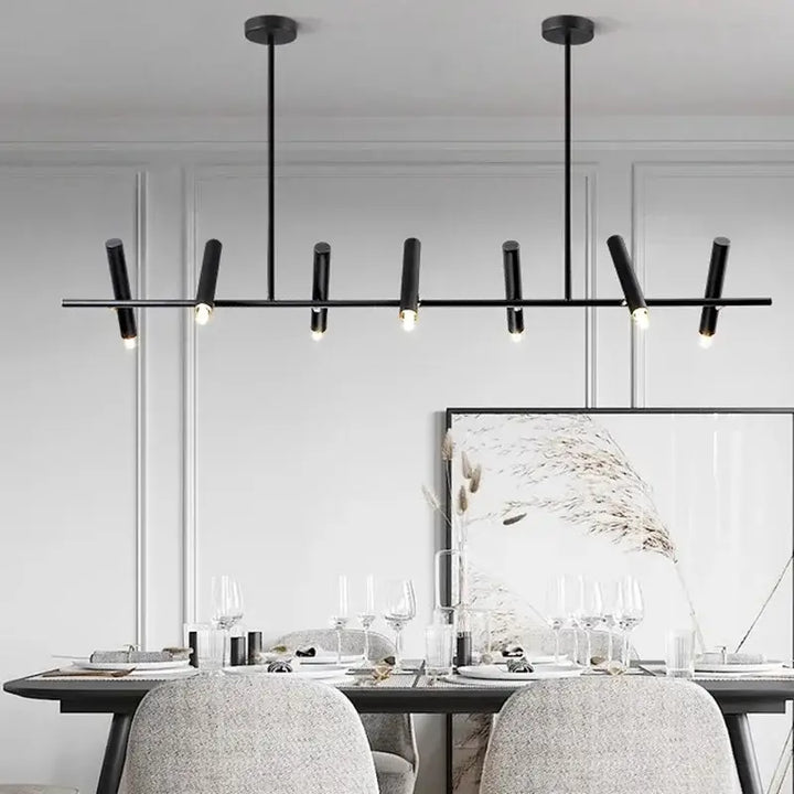 Suspension led noire design minimaliste et élégante